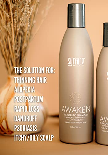Surface Hair - Awaken Therapeutic Shampoo – Natural Ingredients for Thinning Hair and a Healthy Scalp - 10 fl oz